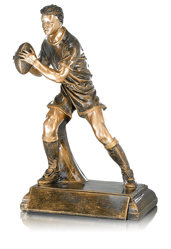 Trophée Rugby Personnalisé Bronze - Résine