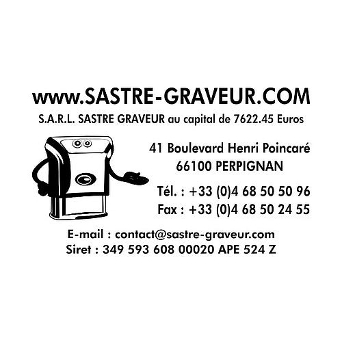 Empreinte pour tampon 8 lignes