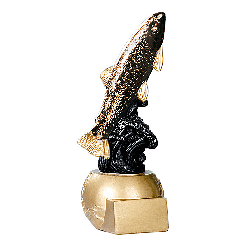 Trophée Pêche - Résine Finition Bronze