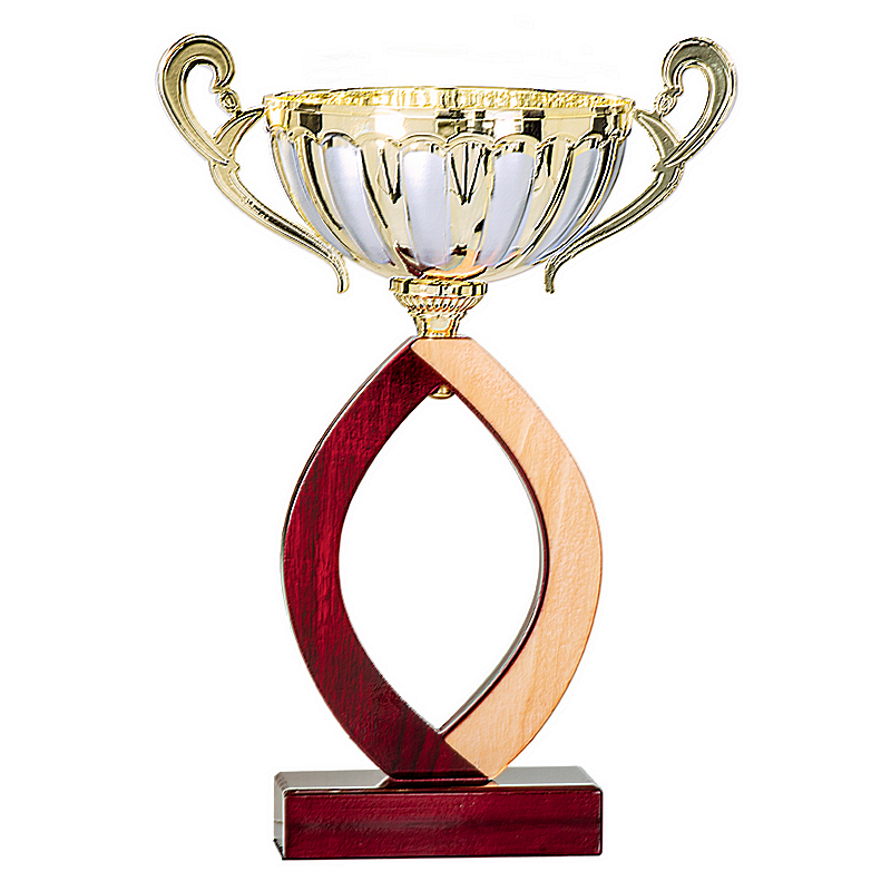 Coupe d'Or et Anses en Bois - Réf. 24-5241