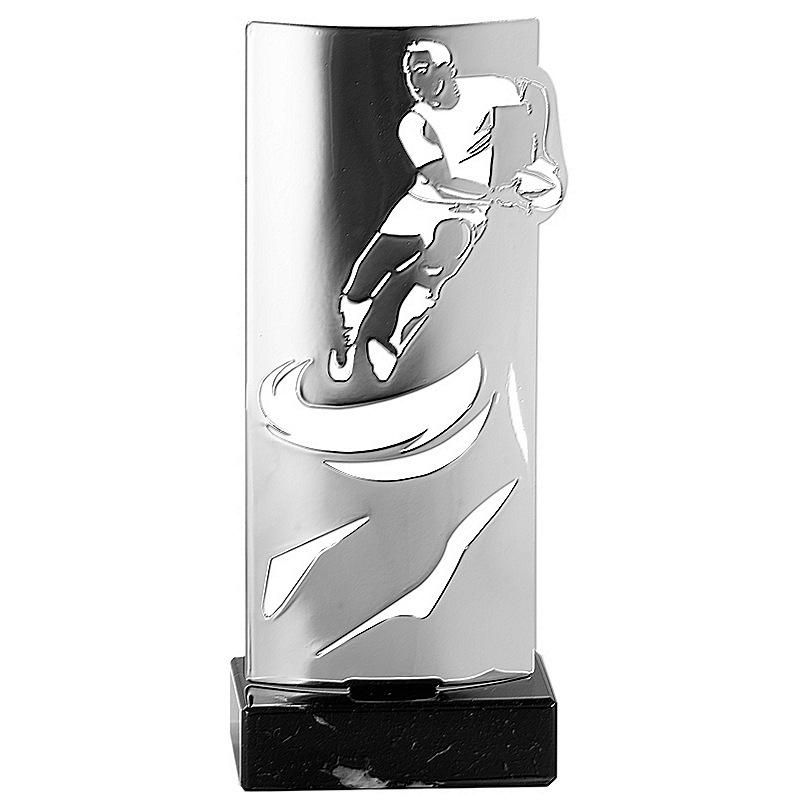 Trophée Rugby en Métal - Socle en Marbre