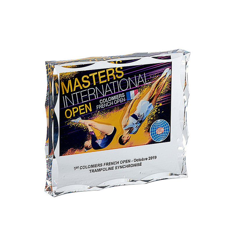 Trophée Personnalisé en Plexiglass - Marbre - Réf. 24-177-01