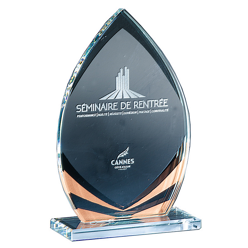 Trophée Personnalisé en Verre - Collector - Réf. 24-172-21