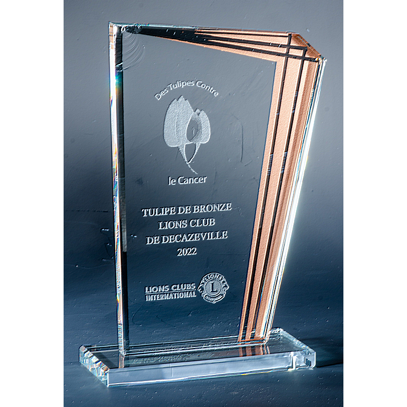 Trophée Personnalisé en Verre - Prestige - Réf. 24-172-41