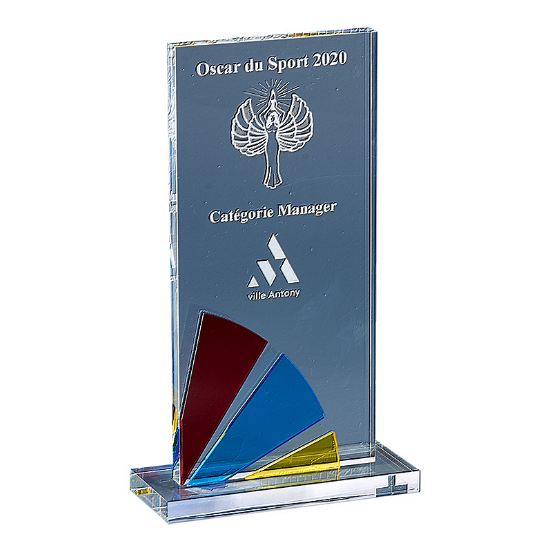 Trophée Plexiglass Tricolore - Réf. 24-174-51