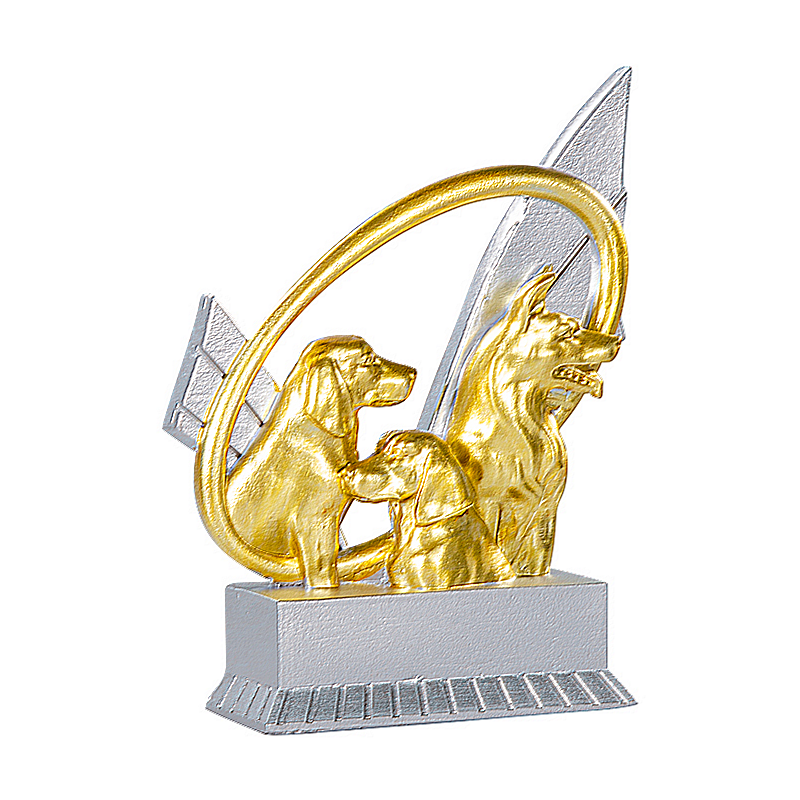 Trophée Chiens Argent et Or - Réf. 24-99-31405