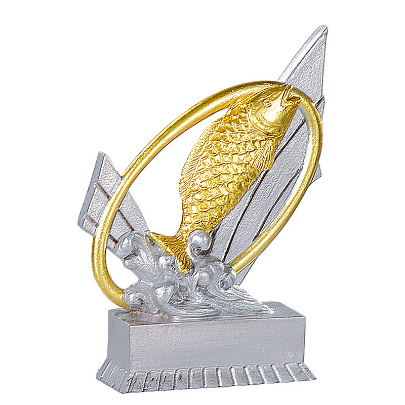 Trophée Pêche Argent et Or - Réf. 24-100-31426