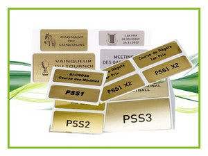 Étiquette Coupe et Trophée 60x25 mm - Argent ou Or