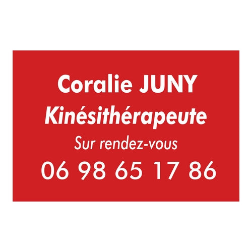 Plaque professionnelle en Alu-Dibond 30x20 cm