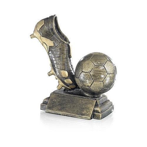 Trophée Compétition Foot Pied avec Ballon - Résine