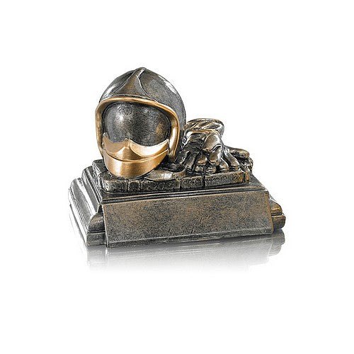 Trophée Pompier Casque et Gants - Résine