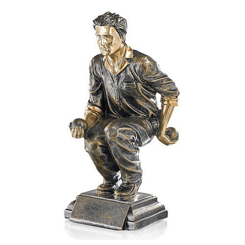 Trophée Pétanque Joueur avec Boules - Résine
