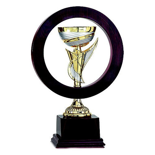 Coupe Cercle Bois Or et Argent - Réf. 24-6321