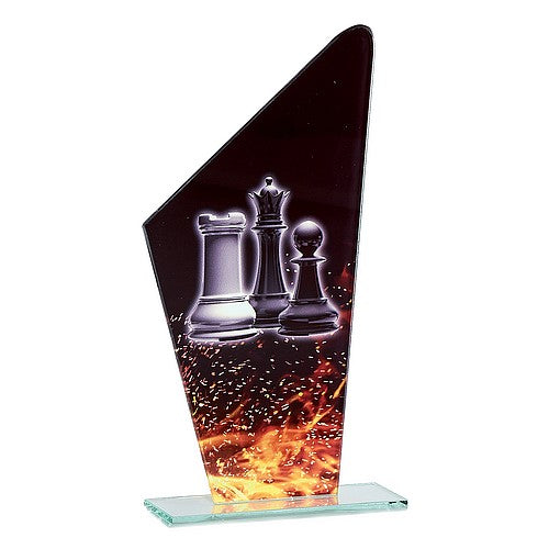 Trophée Tournoi d'échecs en Verre 22 cm