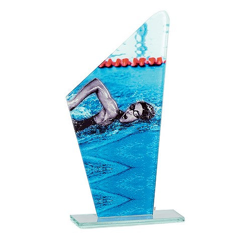 Trophée Natation Épreuve Féminine 22 cm - Verre