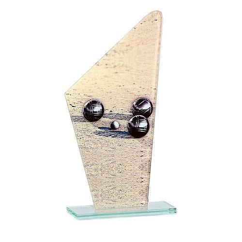 Trophée Pétanque en Verre 22 cm