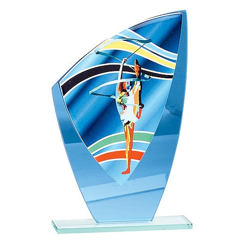 Trophée Gymnastique en Verre coloré