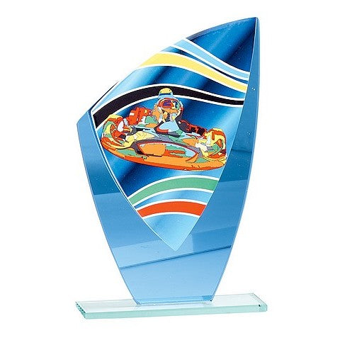 Trophée Auto-moto en Verre coloré