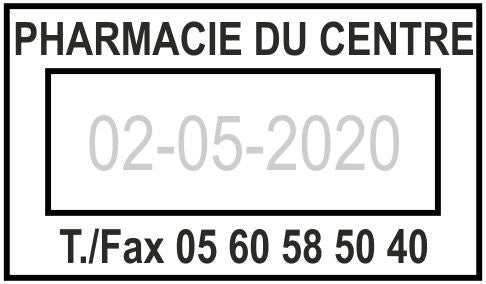 Tampon Dateur TRODAT Metal Line 5430 - 41x24mm - 1+1 ligne