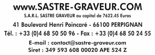 Empreinte pour tampon 6 lignes