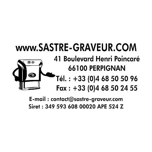 Empreinte pour tampon 7 lignes