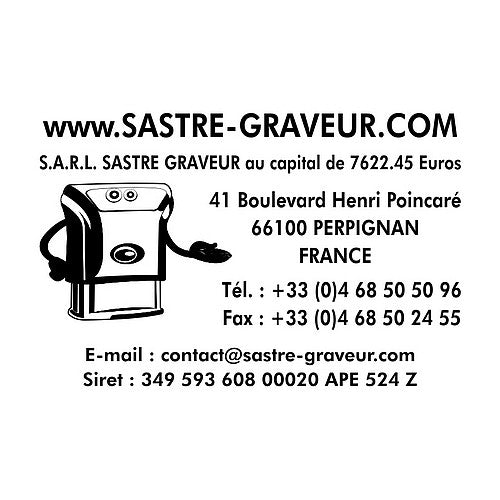 Empreinte pour tampon 9 lignes