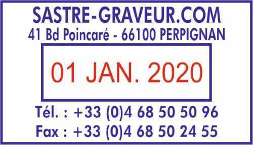 Tampon Dateur TRODAT Metal Line 5440/2 - 49x28mm - 2+2lignes