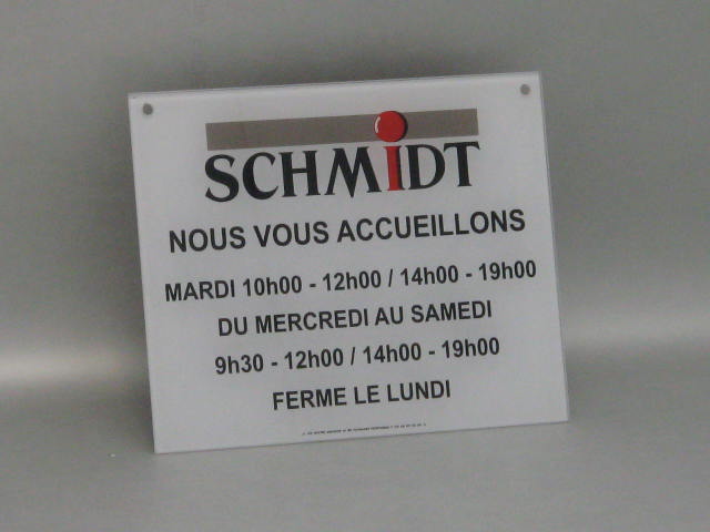 Plaque professionnelle en Plexiglass 35x25 cm