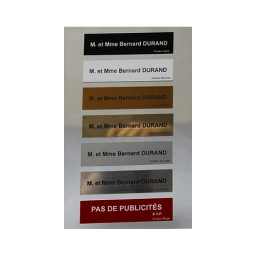 Plaque boîte aux lettres PVC 8x3 cm