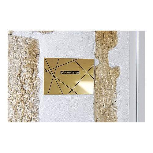 Plaque professionnelle en Laiton 20x10 cm
