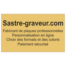 Charger l&#39;image dans la galerie, Plaque en laiton gravée - 25x15cm ou 375cm2
