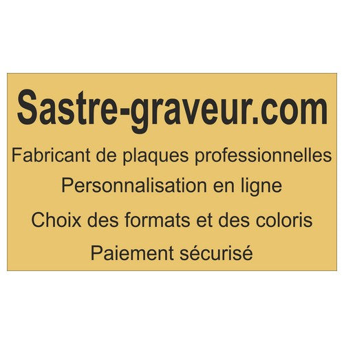 Plaque en laiton gravée - 50x30cm ou 1500cm2