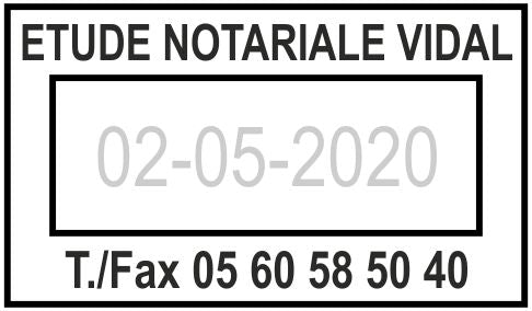 Tampon dateur TRODAT Metal Line 5430 - 41x24mm - 1+1ligne